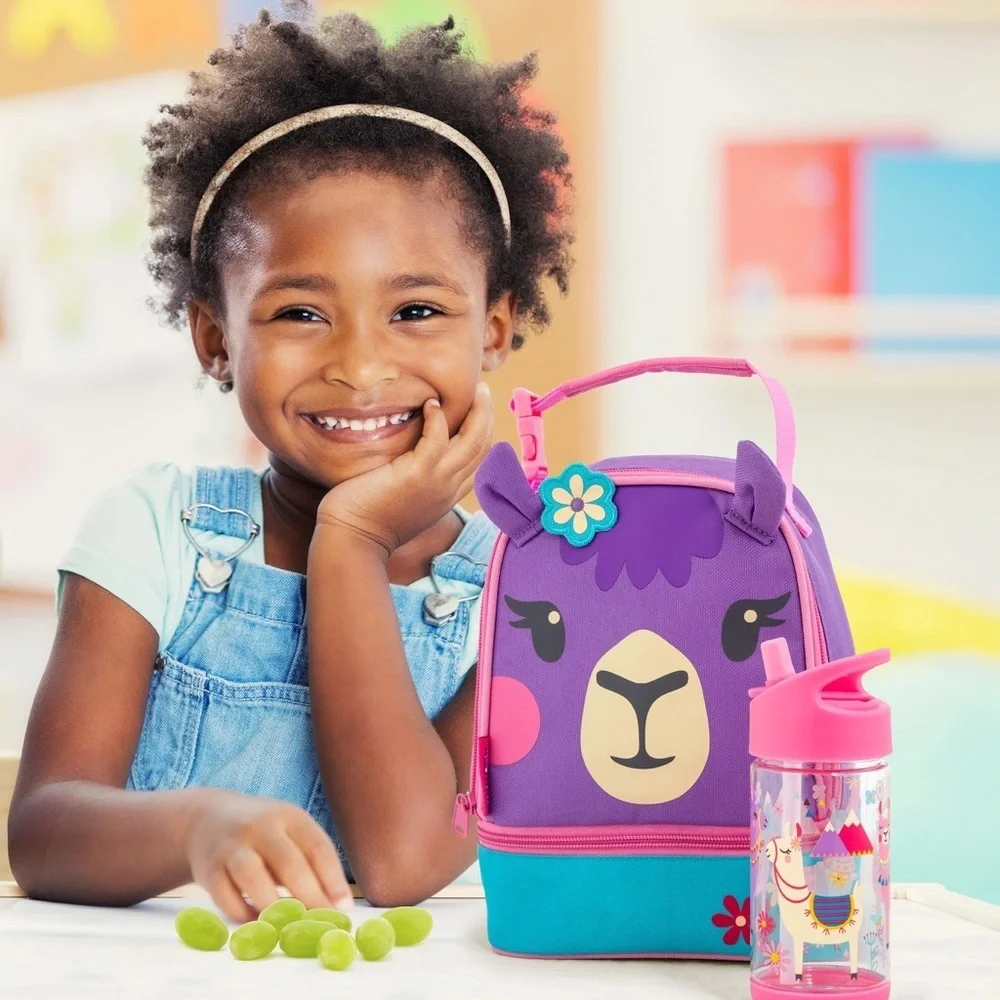 Kids Llama Lunch Bag in Purple and Blue